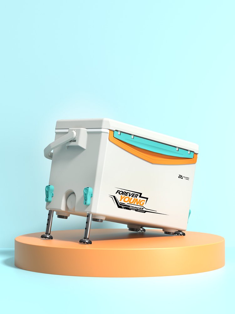 ONE-SHOWER CAN RIDE IN A FISH TANK WITH MULTIFUNCTIONAL SUPER-LIGHT SUPER-RIGID 29L POLYURETHANE FOUR FEET UP AND DOWN A GLACIER ORANGE BOX